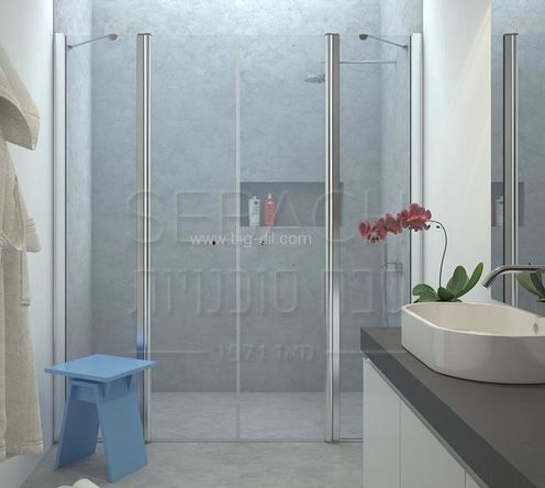 מקלחון KD2 חזית 2 דלתות+2 קבועים מקלחון KD2 חזית 2 דלתות+2 קבועים