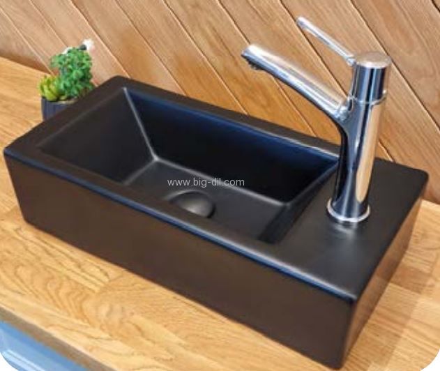 כיור אמבטיה ארד שחור מט 24*50 כיור אמבטיה ארד שחור מט 24*50