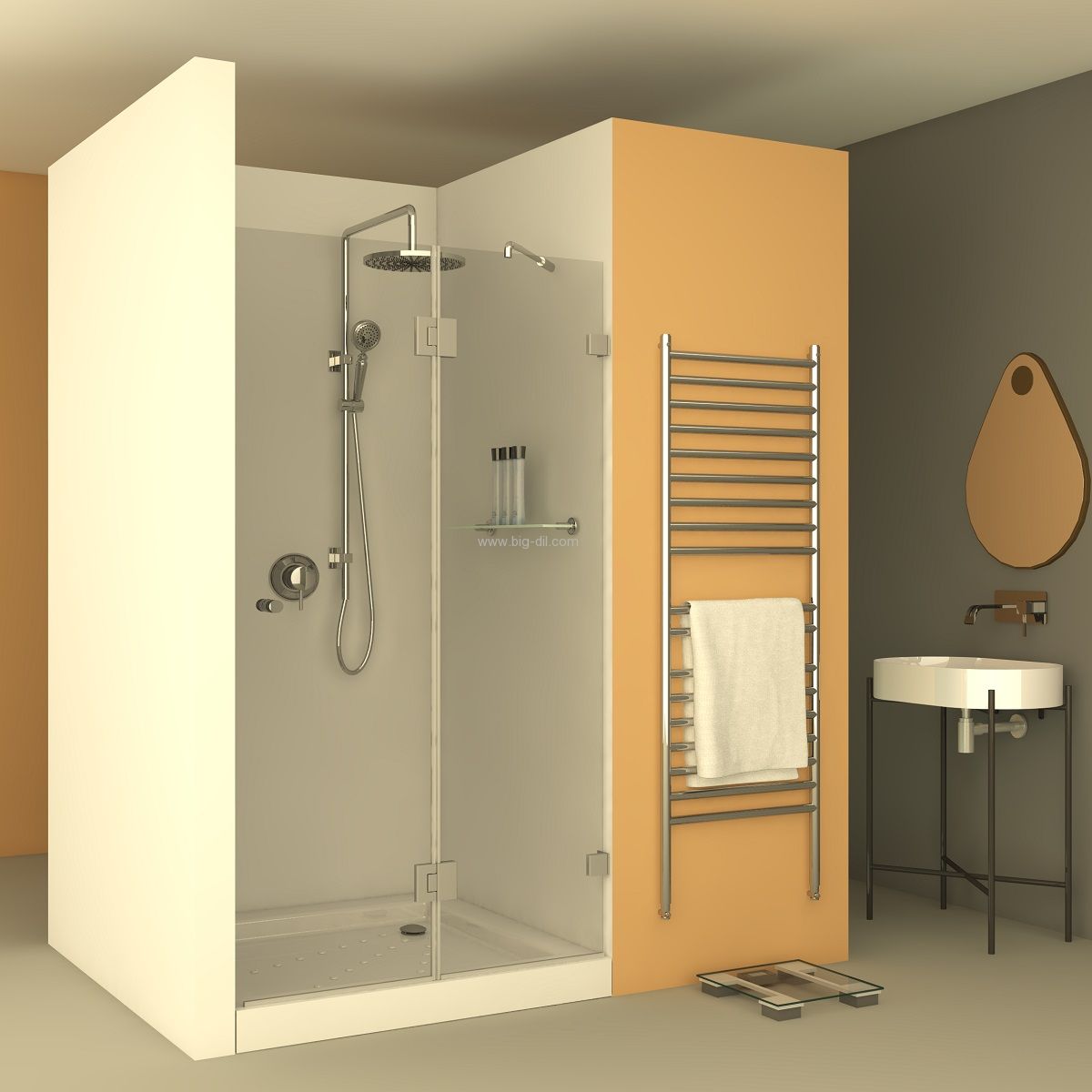 מקלחון חזית דלת וקבוע מקלחון חזית דלת וקבוע