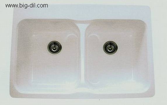 כיור מטבח כפול סיליקוורץ דגם ליון כיור מטבח כפול סיליקוורץ דגם ליון