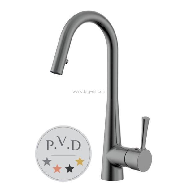 ברז נשלף למטבח יערה גרפיט-מדגל ברז נשלף למטבח יערה גרפיט-מדגל