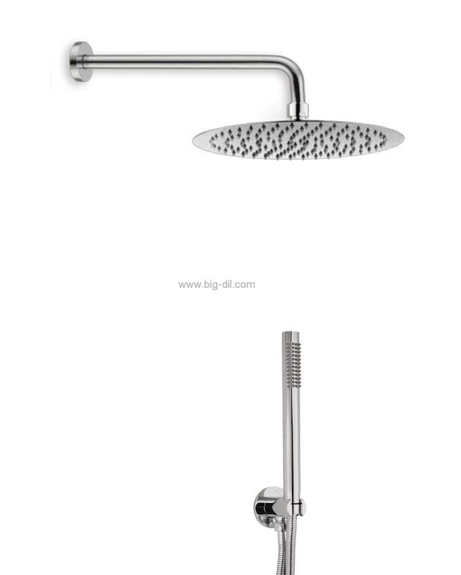 סט מקלחת קומפלט באלי כרום ניקל ראש 25 ס"מ סט מקלחת קומפלט באלי כרום ניקל ראש 25 ס"מ