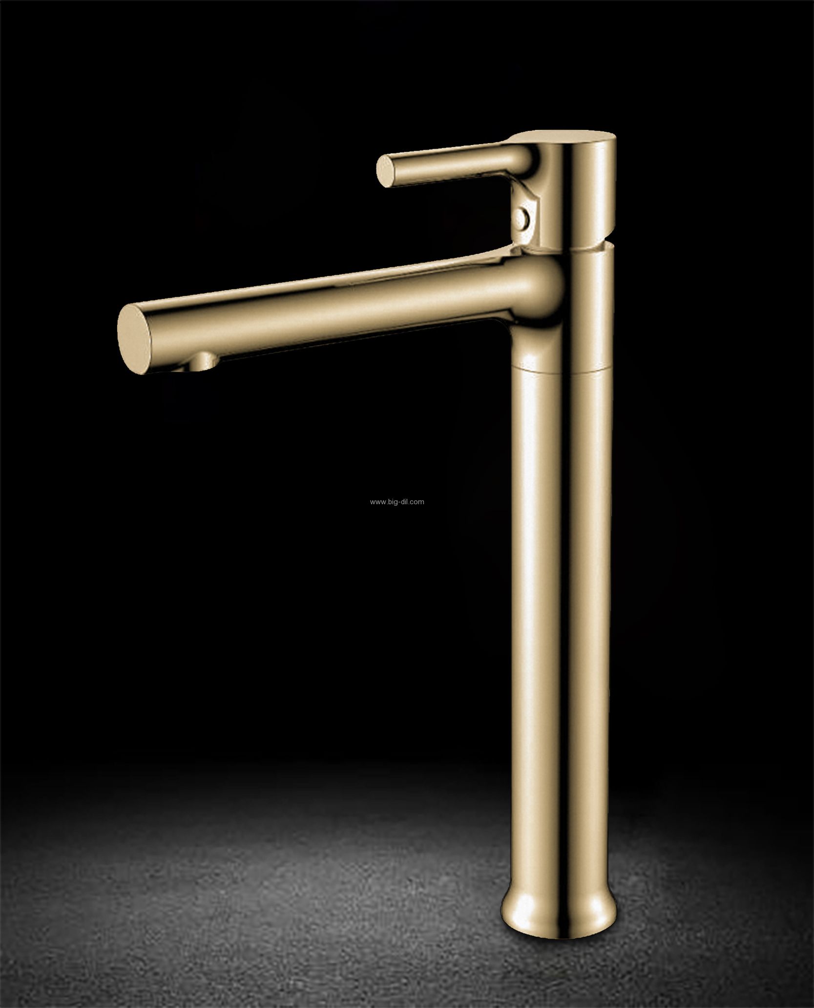 ברז פורום לכיור מונח זהב מט ברז פורום לכיור מונח זהב מט