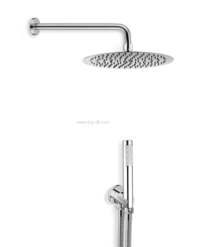 סט מקלחת קומפלט אידיאל כרום ניקל ראש 20 ס"מ סט מקלחת קומפלט אידיאל כרום ניקל ראש 20 ס"מ