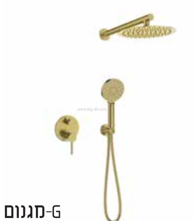 סט מקלחת 6 חלקים למקלחת קומפלט זהב סט מקלחת 6 חלקים למקלחת קומפלט זהב