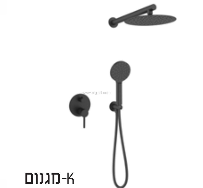 סט מקלחת 6 חלקים למקלחת קומפלט שחור מט סט מקלחת 6 חלקים למקלחת קומפלט שחור מט