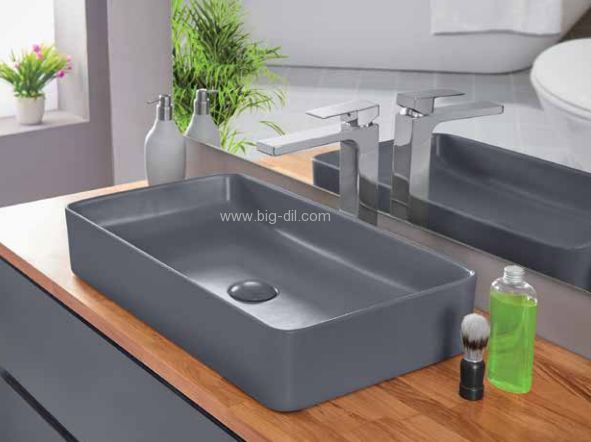 כיור אמבטיה מונח ויקטוריה אפור 60*34 ס"מ כיור אמבטיה מונח ויקטוריה אפור 60*34 ס"מ