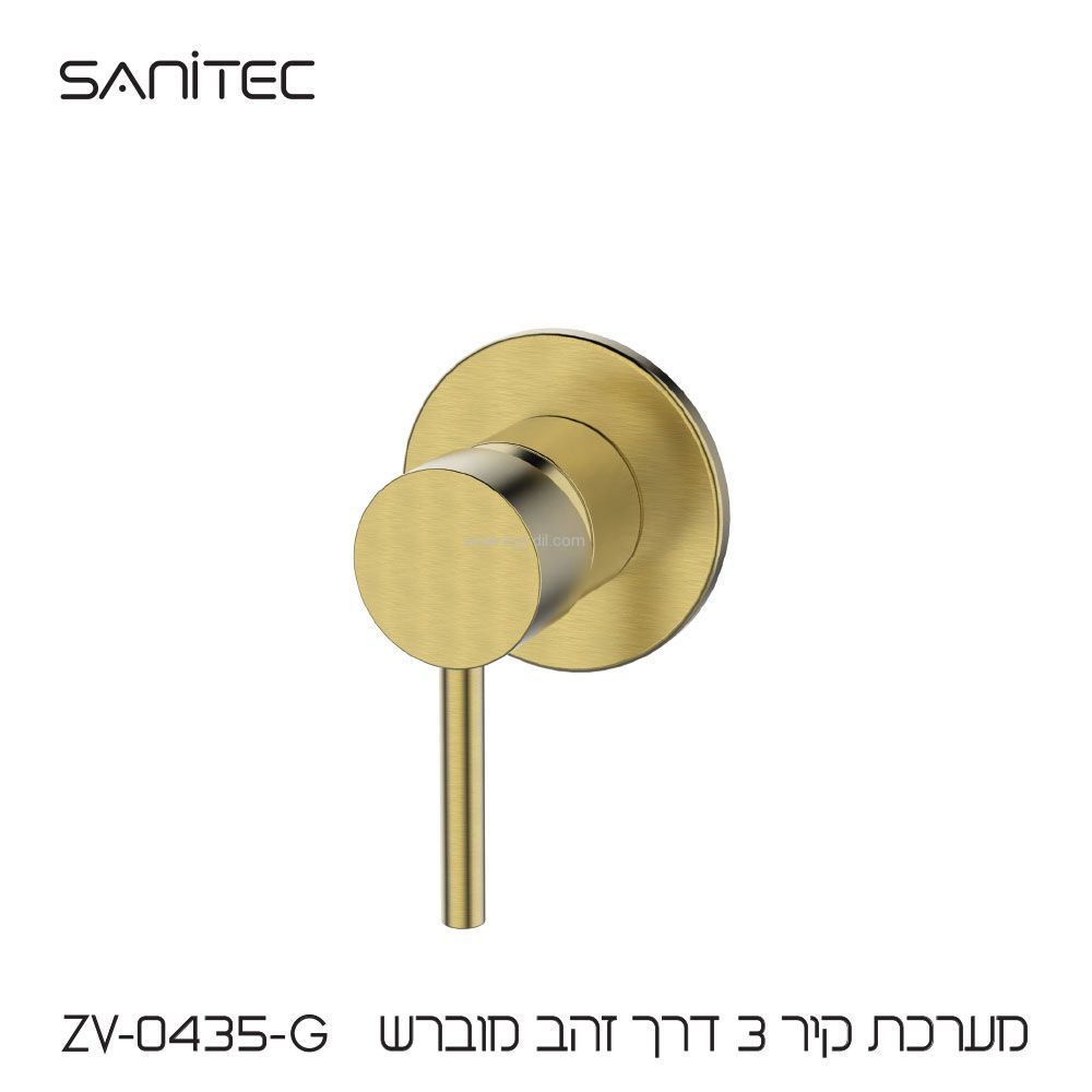 אינטרפוץ למקלחת 3 דרך זהב מוברש אינטרפוץ למקלחת 3 דרך זהב מוברש