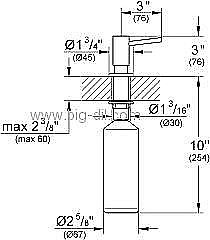 דיפנסר לכיור מטבח זהב מוברש GROHE דגם 40535GNO - תצוגה נוספת