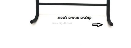 רשת בודדת לתליה על מקלחון שחור מט - תצוגה נוספת
