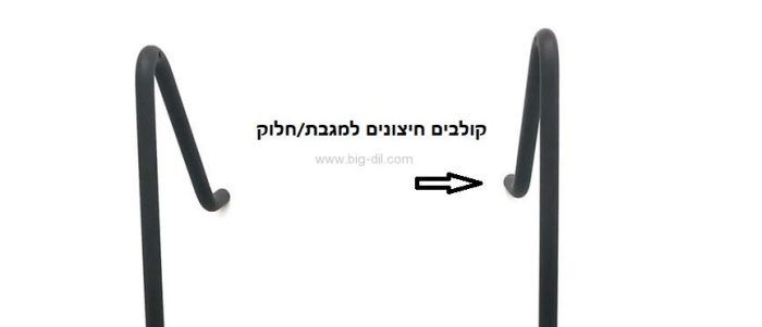כל האביזרים לאמבטיה - רשת בודדת לתליה על מקלחון שחור מט