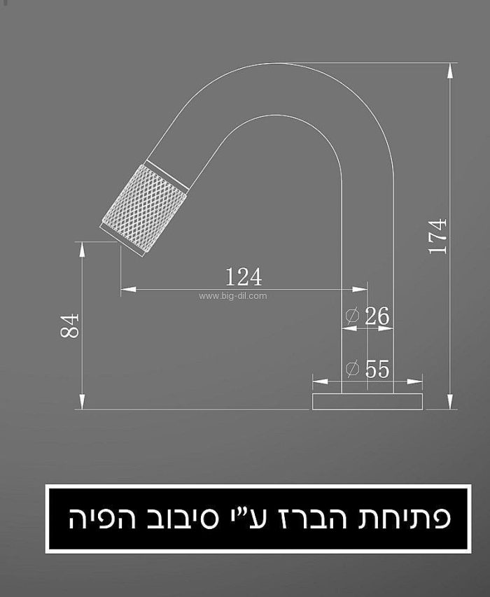 ברז מים קרים מוברש 1332 - פאיני