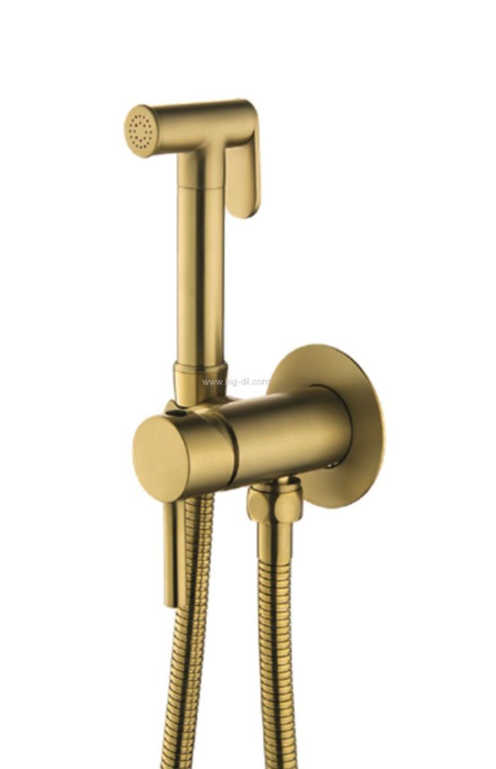מתיזן לשטיפה אינטימית זהב מוברש+אינטרפוץ BRASS