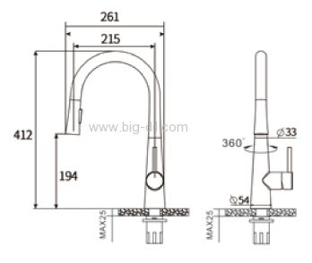 ברז נשלף למטבח שיאון זהב מוברש תבל - תצוגה נוספת