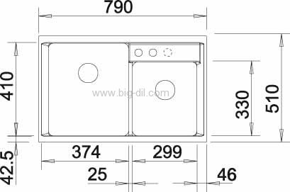 כיור מטבח בלנקו דגם אקסיה 8 Blanco - בלנקו