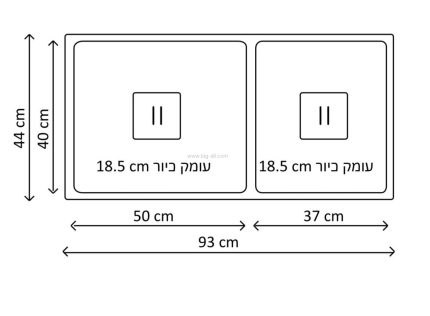 כיור כפול נירוסטה קווים נקיים BIG-3750 KBA הולנד - הולנד-KBA