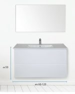 ארון אמבטיה גלי 120 אפוקסי במבצע מטורף
