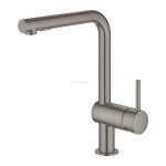 ברז פרח נשלף מינטה grohe 30270DL0 גרפיט -יבואן רישמי - גרואה
