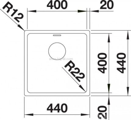 כיור מטבח נירוסטה בלנקו אנדנו BLANCO ANDANO 400 IF - בלנקו