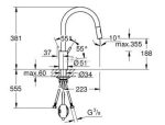 ברז פרח נשלף קונצטו כרום מוברש grohe 31483DC2 -יבואן רישמי - גרואה