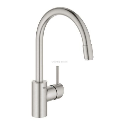 ברז פרח נשלף קונצטו כרום מוברש grohe 32663DC3 -יבואן רישמי