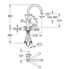 ברז פרח נשלף קונצטו כרום מוברש grohe 32663DC3 -יבואן רישמי - גרואה