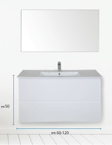 ארון אמבטיה גלי 90/100 אפוקסי במבצע מטורף