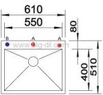 כיור מטבח נירוסטה בלנקו קלארון  BLANCO CLARON 550 IF-A - בלנקו