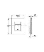 לחצן גרואה מרובע 38732AL0 אפור גרפיט מוברש GROHE - תצוגה נוספת