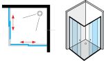 מקלחון פינתי הזזה זהב 411 - ש.ד.י אהרוני