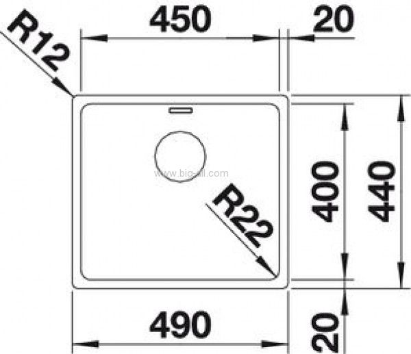 כיור מטבח נירוסטה בלנקו אנדנו BLANCO ANDANO 450 IF - בלנקו