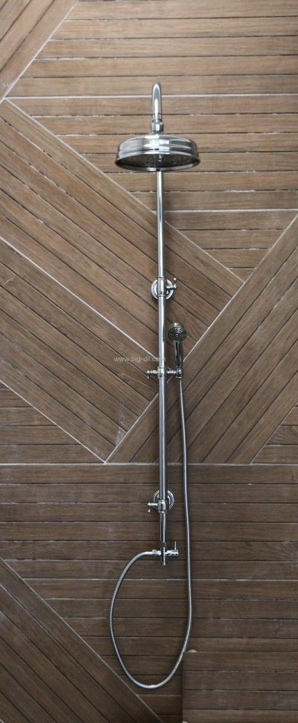 מוט פינוק פרובנס ענתיק ניקל ראש אנגלי -BRASS - תצוגה נוספת