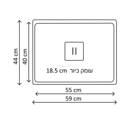 כיור מטבח נירוסטה ביג 590 KBA הולנד 44*59 - תצוגה נוספת