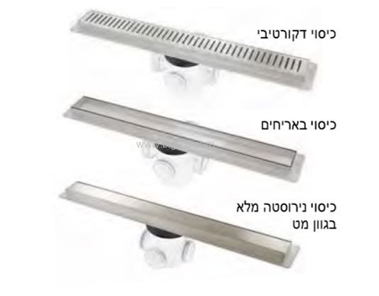 תעלת ניקוז פלסאון בחיבור ישיר למחסומי ריצפה ממידה 30 ס"מ