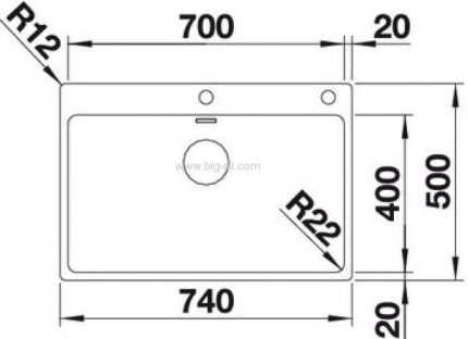כיור מטבח נירוסטה בלנקו אנדנו BLANCO ANDANO 700 IF/A - בלנקו