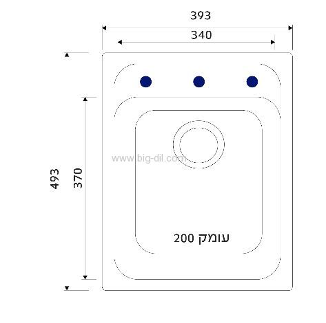 כיור מטבח גאספר שוני סיליגרניט **מתאים לארון 40 ס"מ** - שוני SHONY