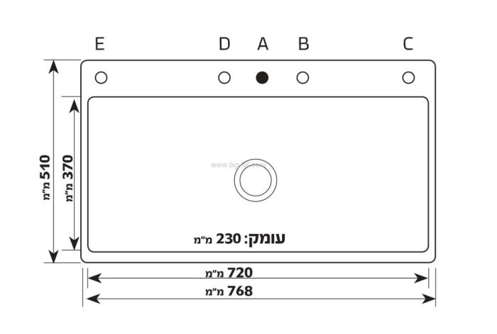 כיורים למטבח - כיור מטבח מונסטון סיליגרניט