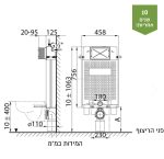 ניאגרה סמויה ופלסאון לקיר גבס+לחצן דק -המחיר הזול בארץ - תצוגה מקרוב