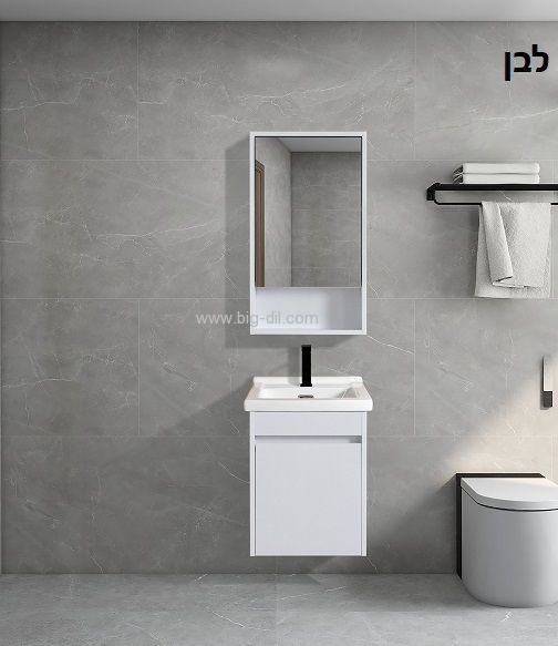 ארון אמבטיה אלפא 36*40 לבן