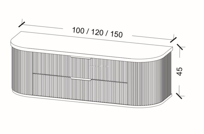 ארון אמבטיה אריה מידות 100-150 ס"מ - תצוגה נוספת