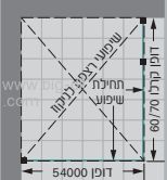 מקלחונים מכל הסוגים - מקלחון פינתי קרלו מידות  68-92*108-164 ס"מ
