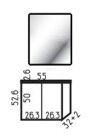 ארון שרותים נטילת ידים קופרה  34*55 - תצוגה נוספת