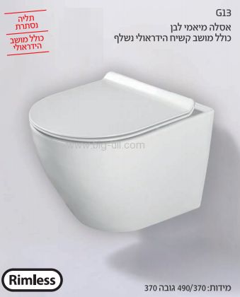 מיכל הדחה סמוי ג'בריט+ אסלה תלויה מיאמי רימלס - ג'בריט