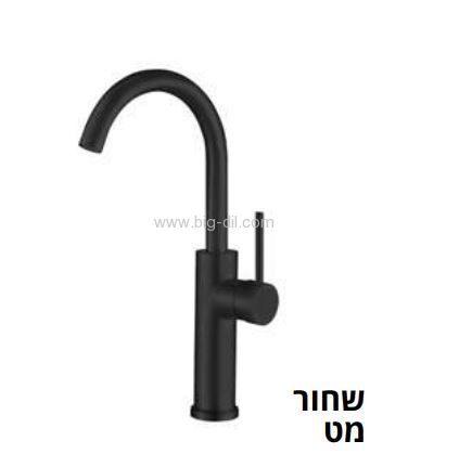 כל הברזים לחדר אמבטיה - ברז לכיור מונח ג'וליט גבוה בגוון ניקל/מוברש/זהב מט/שחור מט