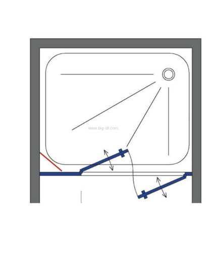 מקלחון חזית LIZI2B  זהב  120-200 ס"מ - תצוגה נוספת