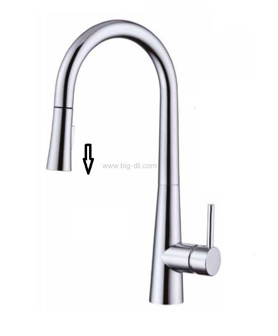 ברז נשלף למטבח לידו 2 מצבי זרימה
