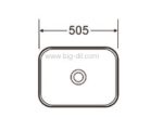 כיור מונח מליבו לבן קררה 40.5*50.5 - תצוגה נוספת