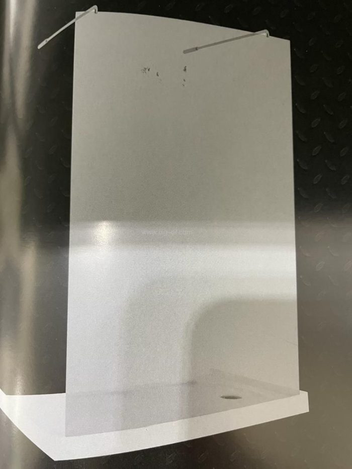 מקלחון חזית אופן ספייס המורכב מדופן קבועה בלבד - תצוגה נוספת