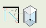 מקלחון פינתי 2 דלתות ציר 415 - תצוגה נוספת