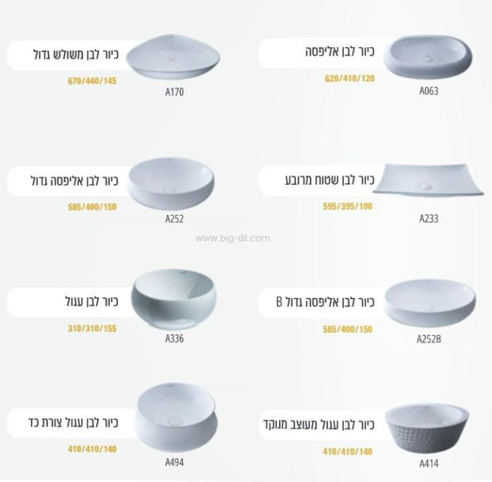 ארון אמבטיה תלוי TOM 60-150 -כולל משטח קוריאן וכיור מונח - תצוגה מקרוב
